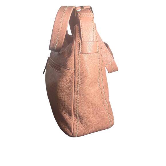 Stone Mountain Pink Leather Shoulder Bag Hobo Purse with Pockets - Picture 7 of 15